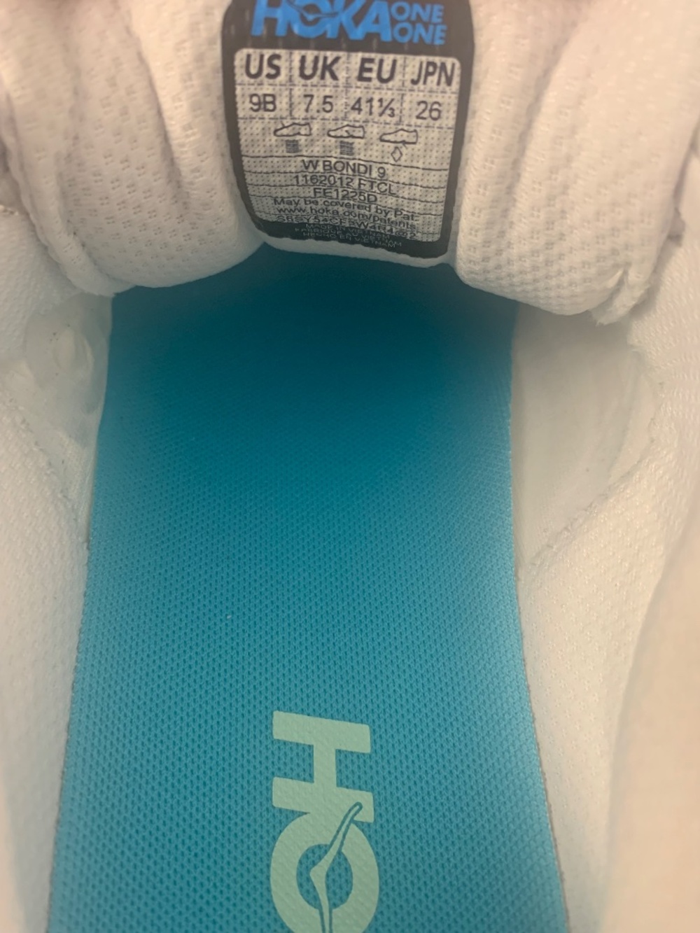 Women’s Mint Green and White HOKA Sneakers, Size 9B - Picture 9 of 9